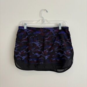 Lululemon Purple & Black Camo Athletic Skirt